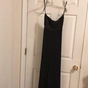 Black “maternity” evening gown